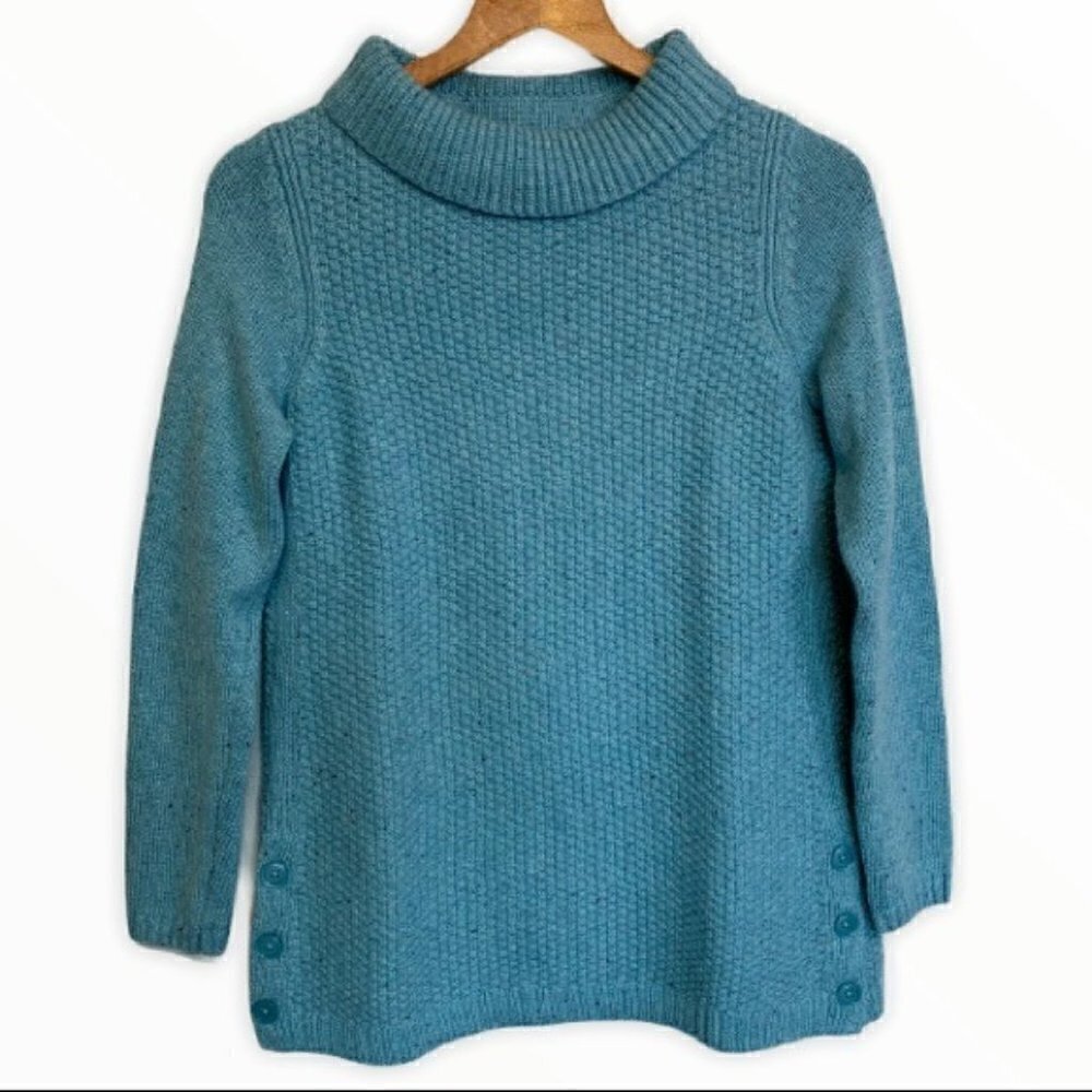 Talbots Cowl Neck Knit Sweater in Baby Blue Women’s Size Small Petite NWOT!